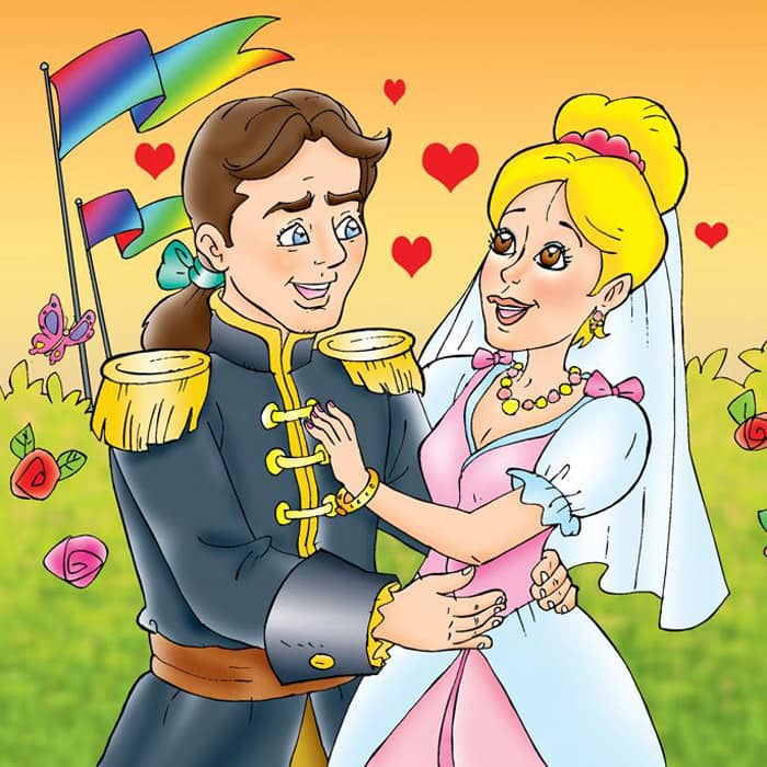 Aschenputtel Ende - Prinz und Aschenputtel verliebt