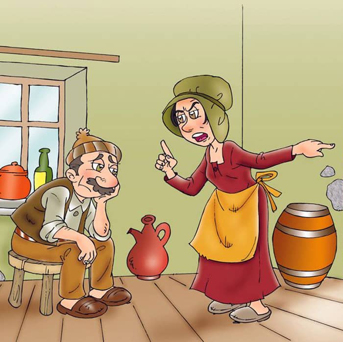 Hänsel und Gretel Vater, Mutter im Streit