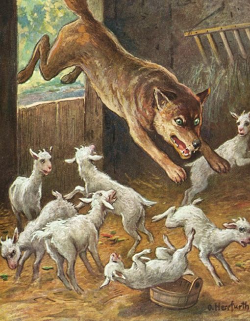 Le loup et les sept chevreaux Conte merveilleux