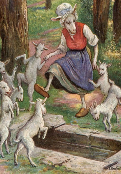O lobo e as sete crianças Contos de fadas